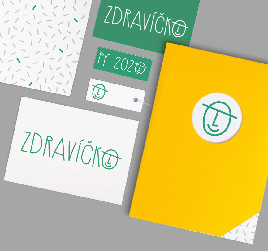logo pro obchod Zdravíčko - design nového loga a příklady využití