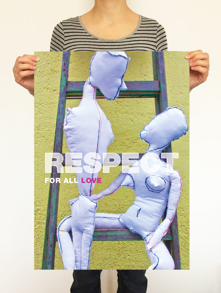 kreativní plakát do soutěže Posterheroes s tématem Respect for all love