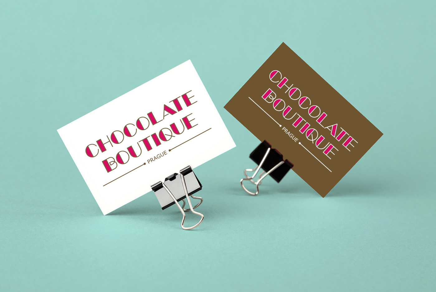 design loga obchůdku Chocolate Boutique v centru Prahy